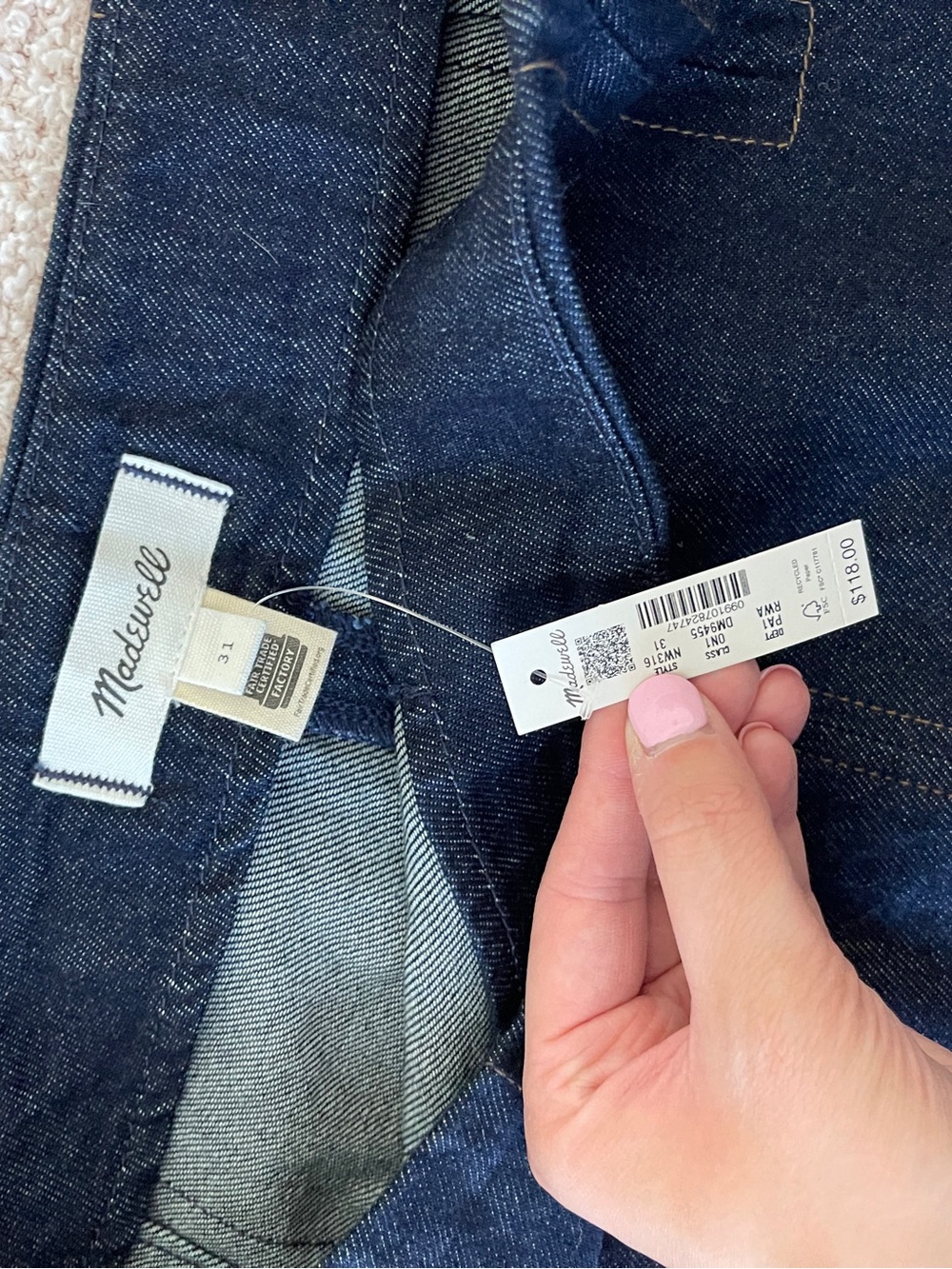 Madewell Navy Indigo Denim Skirt
